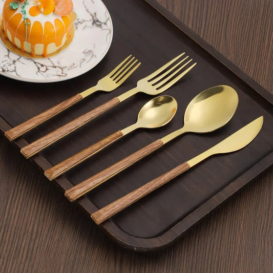 Elegant Wood Accent Flatware